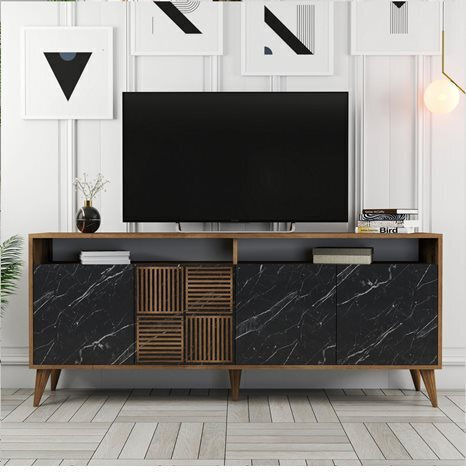 Bufet Black Marble 180x35x78.6cm