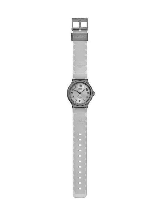Casio Classic Women's Watch with Gray Rubber Strap
