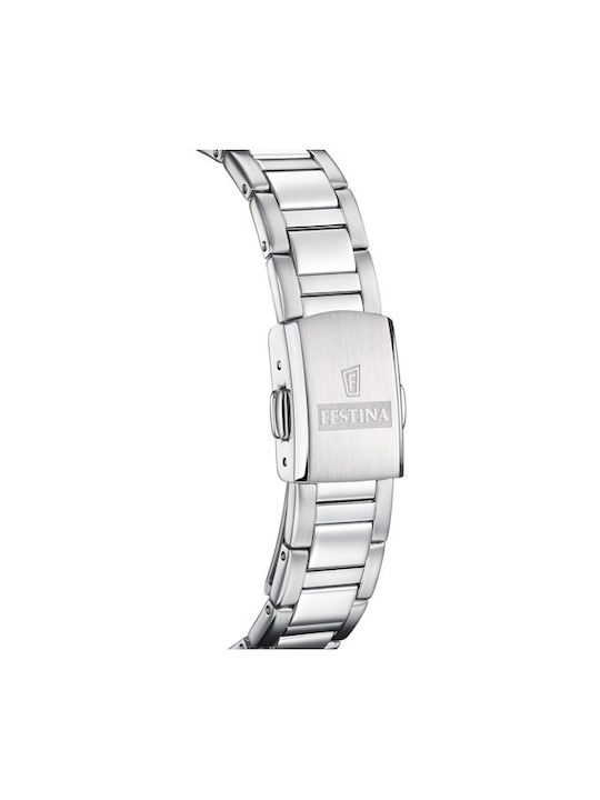 Festina Watch Solar with Silver Metal Bracelet