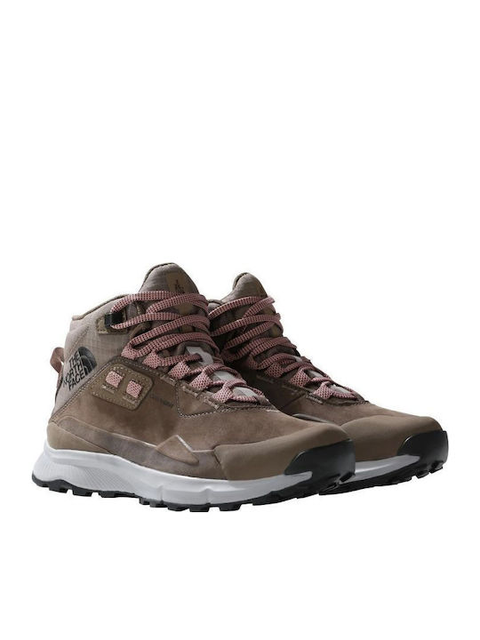 The North Face Cragstone Leather Mid Γυναικεία Ορειβατικά Μποτάκια Καφέ
