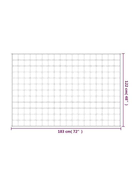 vidaXL Κουβέρτα Βαρύτητας Καναπέ 122x183εκ. Μπλε 3154847