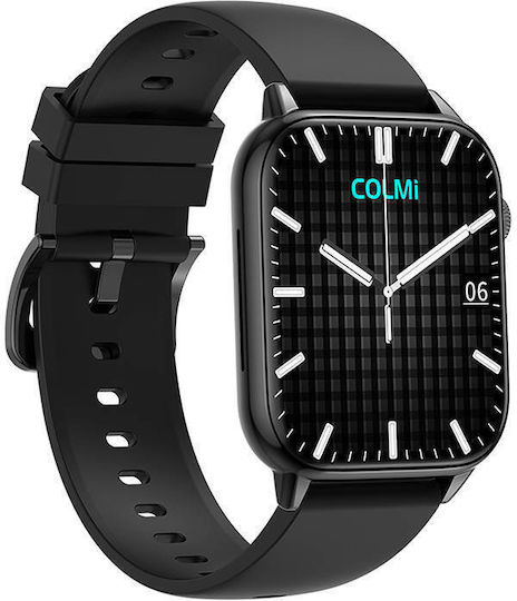 Colmi C61 Aluminium Smartwatch με Παλμογράφο (Μαύρο)
