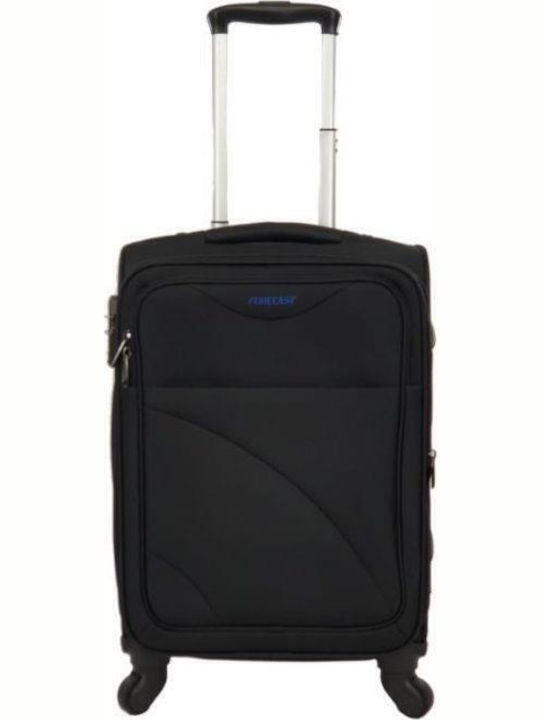 Forecast 8317 Cabin Travel Suitcase Fabric Black with 2 Wheels Height 55cm