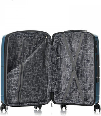 RCM 140 Medium Travel Suitcase Hard Blue with 4 Wheels Height 65cm