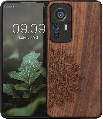 KWmobile Rising Sun Wooden Back Cover Dark Brown (Xiaomi 12T / 12T Pro)