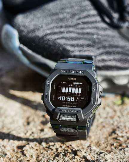 Casio G Shock Step Tracker Bluetooth 46mm Αδιάβροχο Smartwatch (Μαύρο)