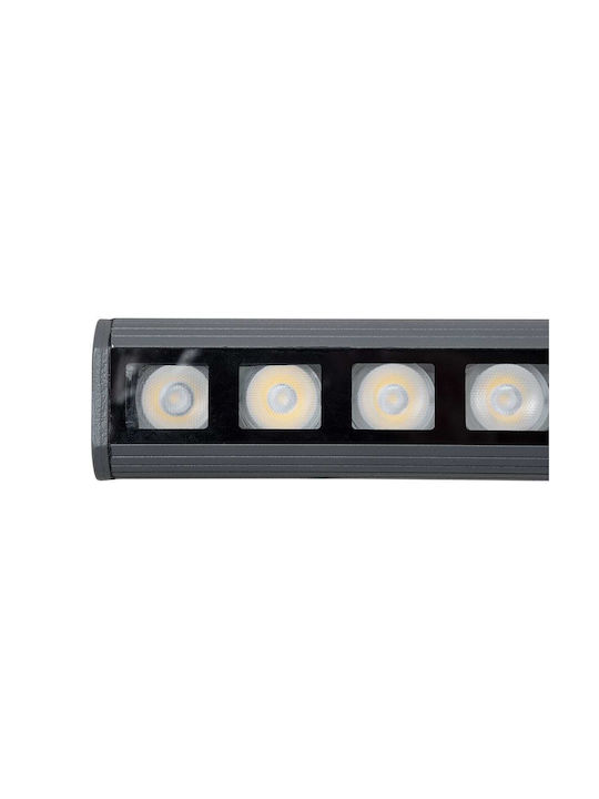 GloboStar Panda Outdoor Floor Lamp LED Wall Washer 36W with Natural White Light IP67 Gray