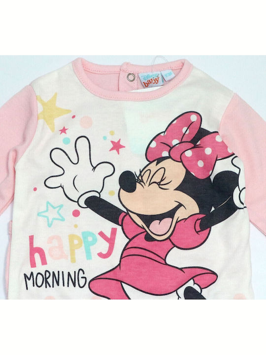 Disney D3094 Бебешко Боди Дълъг ръкав Розов