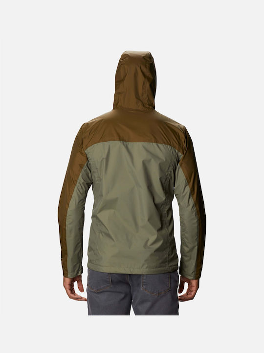 Columbia Pouring Adventure II Herren Jacke Lässig Wasserdicht Khaki