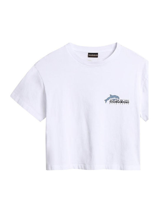 Γυναικείο Αθλητικό Crop Top Κοντομάνικο Λευκό