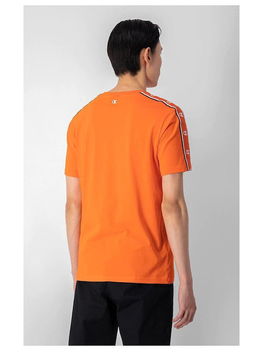 Champion Crewneck Men's Short Sleeve T-shirt Orange