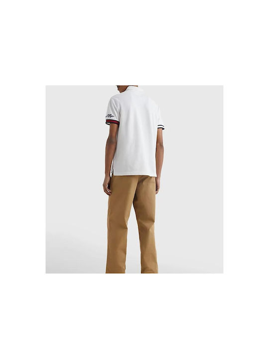 Tommy Hilfiger Herren Kurzarmshirt Polo Weathered White