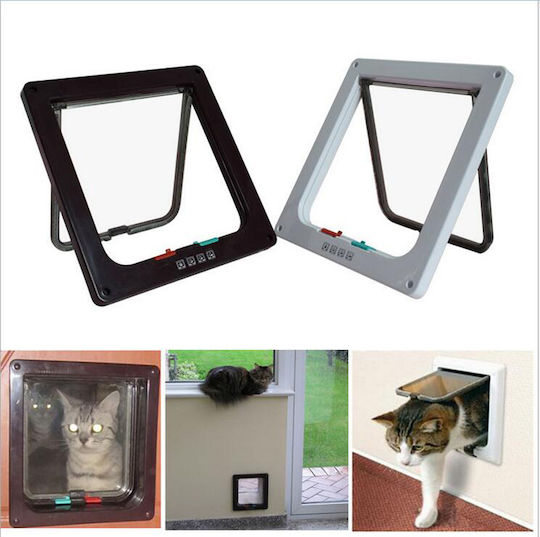 M-Pets 4-Richtungen Hundetür & Katzentür 19x20cm Weiß