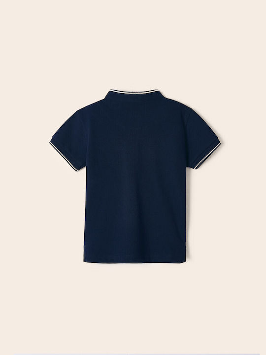 Mayoral Kids Polo Short Sleeve Navy Blue