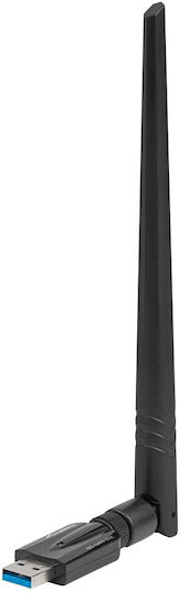 Lanberg NC-1200-WIE Αντάπτορας Δικτύου USB με Ασύρματη Σύνδεση Wi-Fi 1200Mbps και Αποσπώμενη Κεραία