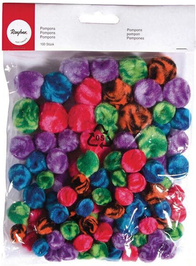 Rayher Candy Πομ Πομ Χειροτεχνίας Σετ 100τμχ