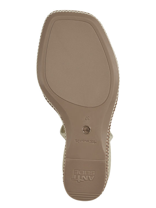 Damenplattformen Beige