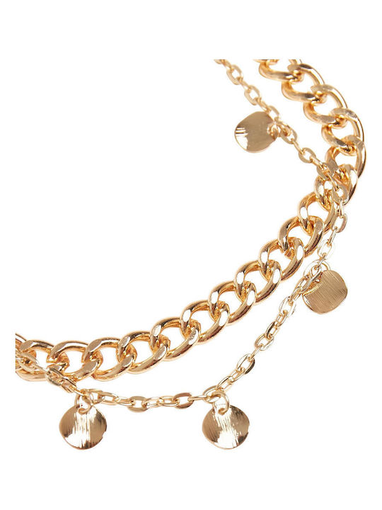 Urban Classics Bracelet Anklet Chain with design Anchor Gold Plated