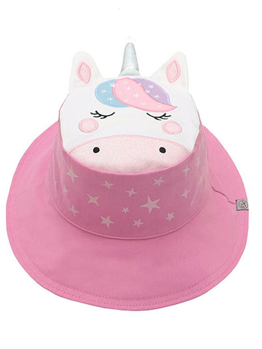 Flapjackkids Kids' Hat Bucket Fabric Sunscreen Unicorn / Star Pink