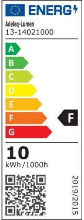 Adeleq LED Bulb 10W for Socket E14 and Shape C37 Warm White 1000lm