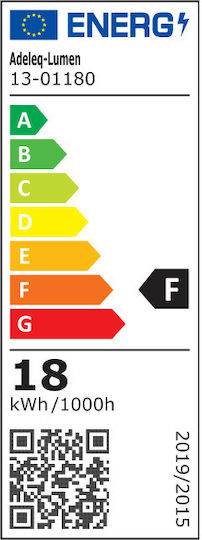Adeleq LED Bulb 18W Fluorescent Type 120εκ. for Socket G13 and Shape T8 Cool White 1900lm