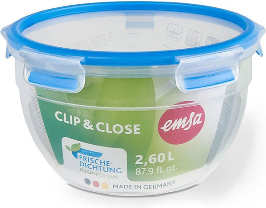 Emsa Plastic Lunch Box Clip & Close Blue 2600ml