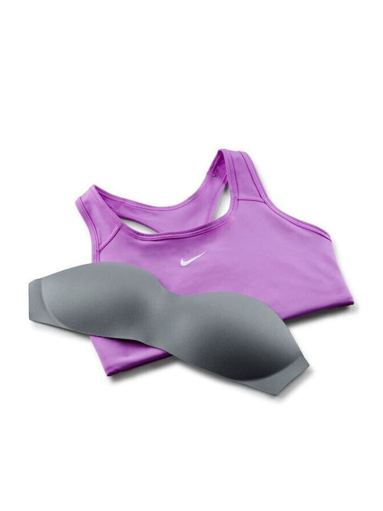 Dri-Fit Swoosh Women's Athletic Sports Bra Purple With Lining