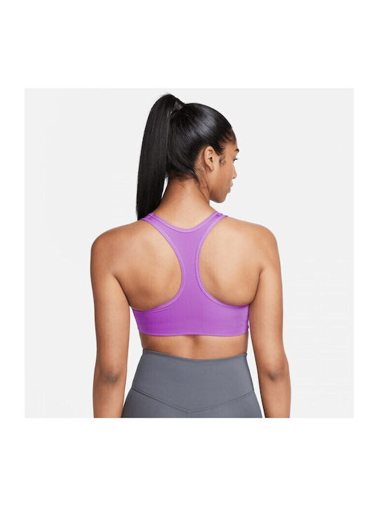 Dri-Fit Swoosh Women's Athletic Sports Bra Purple With Lining