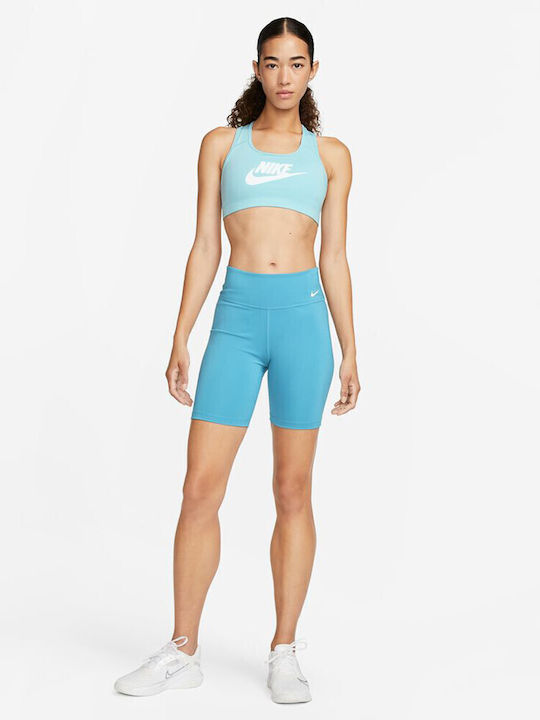 Dri-Fit Swoosh Γυναικείο Αθλητικό Μπουστάκι Ocean Bliss/White