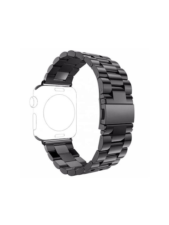 Techsuit Watchband W036 Λουράκι Ανοξείδωτο Ατσάλι Μαύρο (Apple Watch 42/44/45mm)