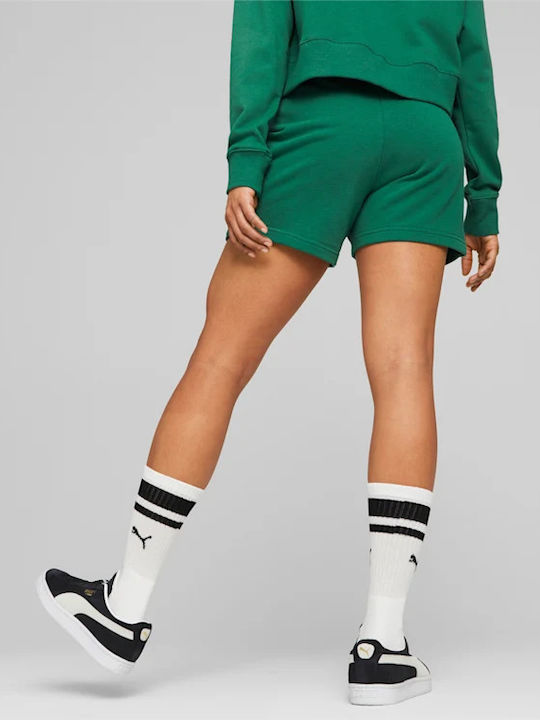 PUMA Classics Pintuck Γυναικείο Αθλητικό Σορτς Πράσινο
