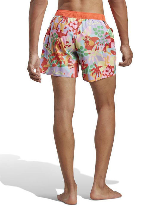 adidas Farm Men's Swimwear Shorts Red Floral