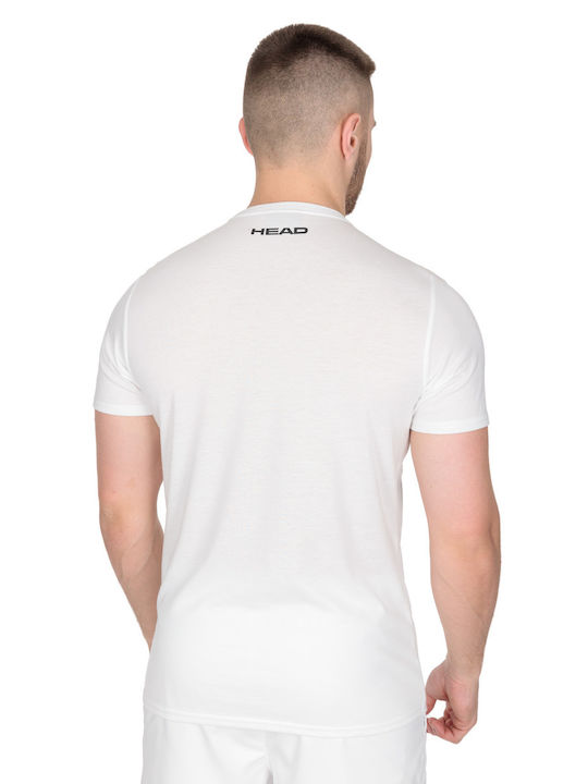 Head Herren Sport T-Shirt Kurzarm Weiß