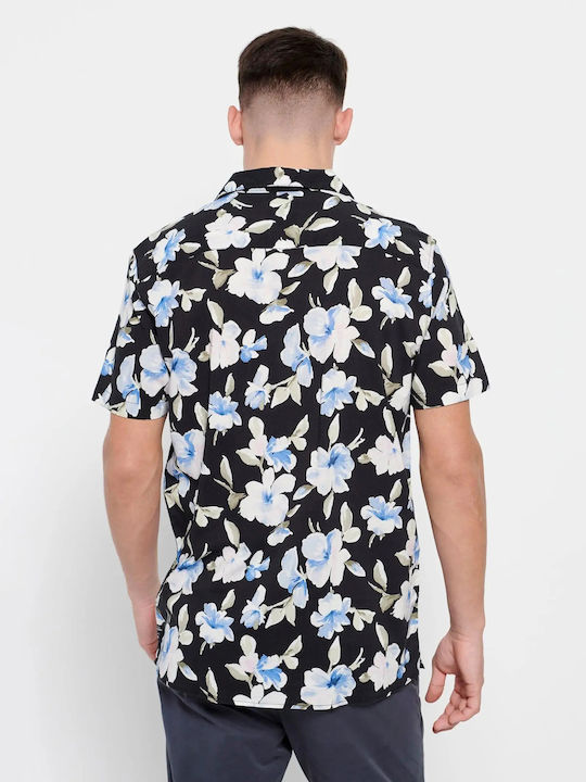 Funky Buddha FBM007-07005 Cotton Shirt Black