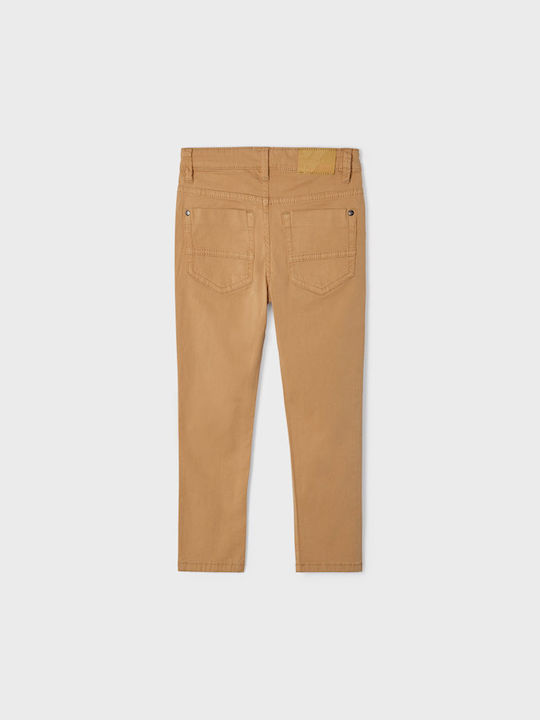 Mayoral Boys Fabric Chino Trouser Brown