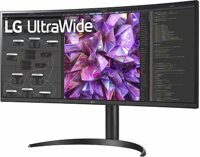 LG 34WQ75C-B Ултраширок IPS HDR (High Dynamic Range) Извити Монитор 34" QHD 3440x1440 с Време за Реакция 5мс GTG