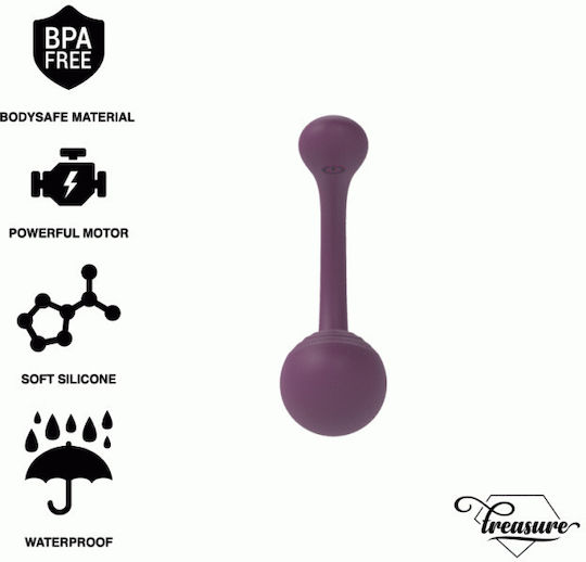 Dream Love Treasure Merlin Δονητής για Ζευγάρια με Remote Control Double Couple Vibrator Remote Control Purple
