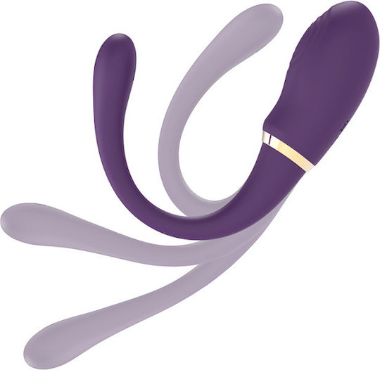 Dream Love Treasure Merlin Δονητής για Ζευγάρια με Remote Control Double Couple Vibrator Remote Control Purple