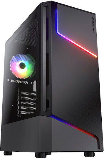Cougar MX360 RGB Gaming Midi-Turm Computergehäuse mit Seitenfenster Schwarz