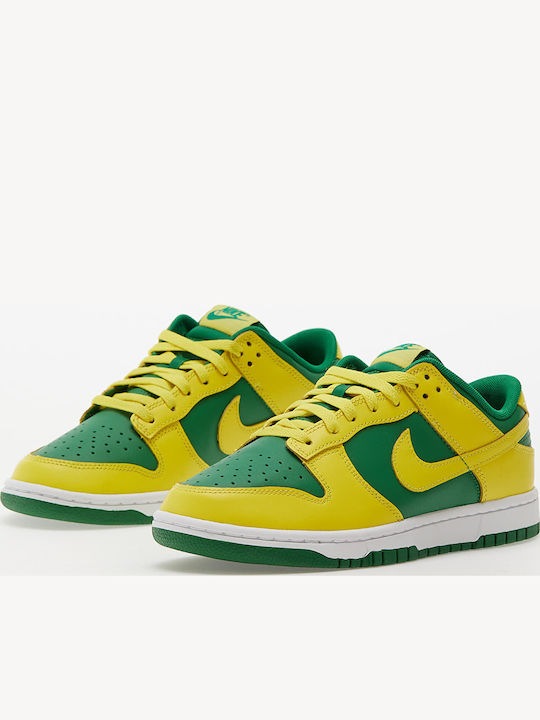 Dunk Low Retro Sneakers Apple Green / Yellow Strike White