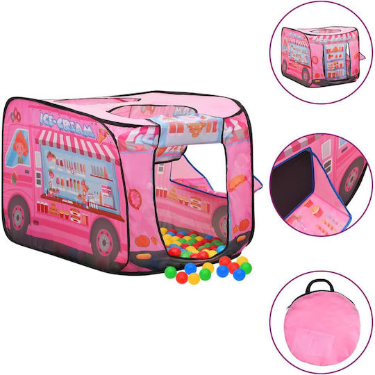 vidaXL Kids Vehicle Play Tent Pink