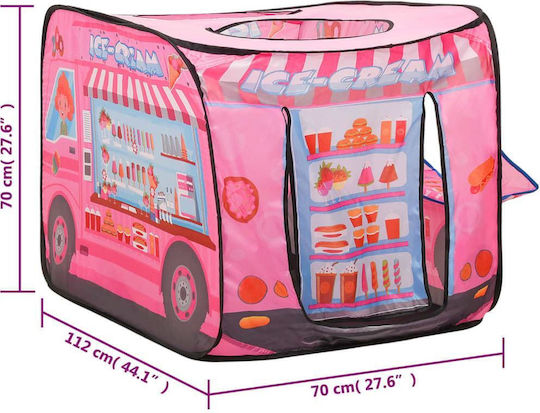 vidaXL Kids Vehicle Play Tent Pink