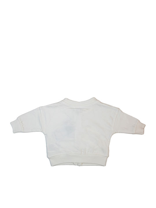 Kids Sweatshirt Cardigan with Hood Ecru 11-223451-5