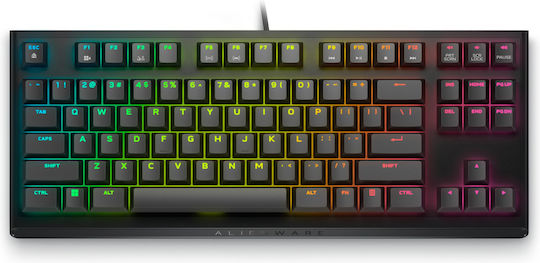 Dell Alienware AW420K Gaming Mechanical Keyboard Tenkeyless with Cherry MX Red switches and RGB lighting (English US) Dark Side of the Moon