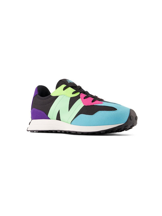 New Balance Kinder-Sneaker 327 Bungee Lace Black / Prism Purple