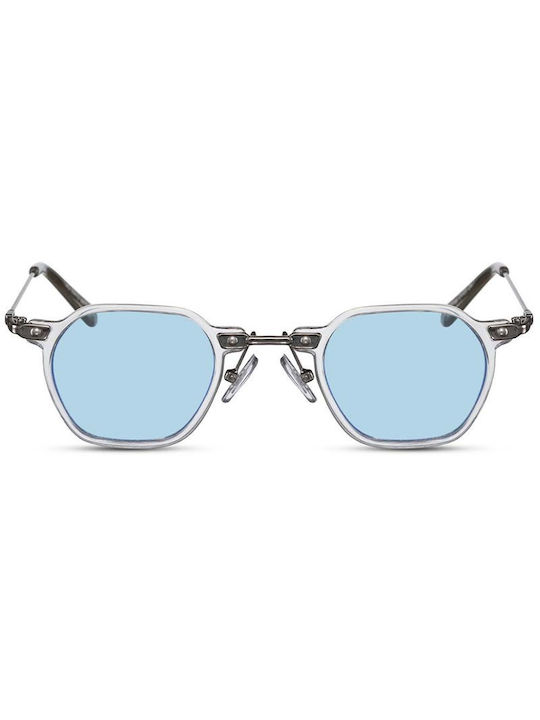 Solo-Solis Sonnenbrillen mit Transparent Rahmen und Hellblau Linse NDL8050