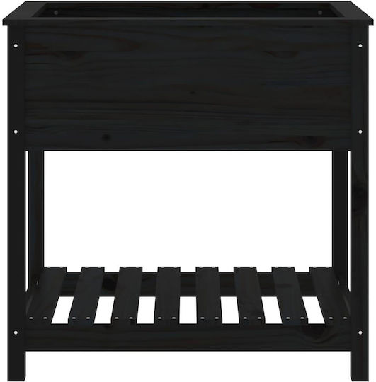 vidaXL Blumenkasten Hölzernes Schwarz 82.5x54x81cm.