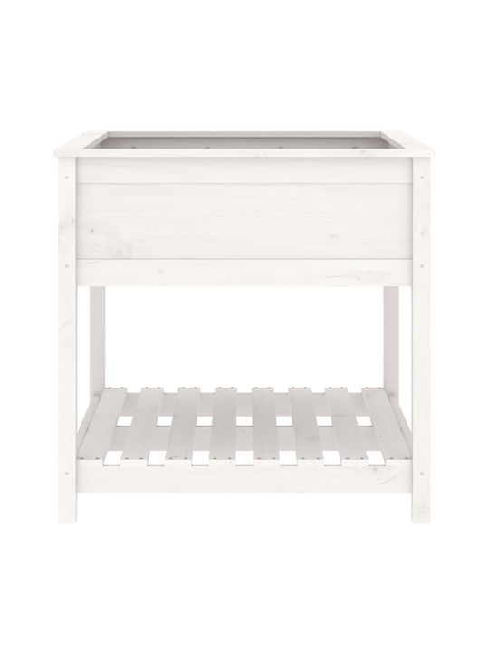 vidaXL Ζαρντινιέρα Ξύλινη Λευκή 82.5x82.5x81εκ.