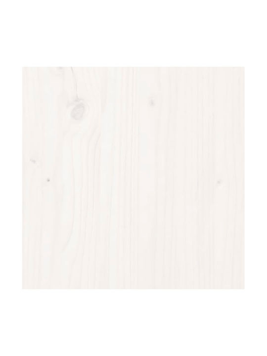 vidaXL Planter Box Lemn Alb 111.5x111.5x81cm.