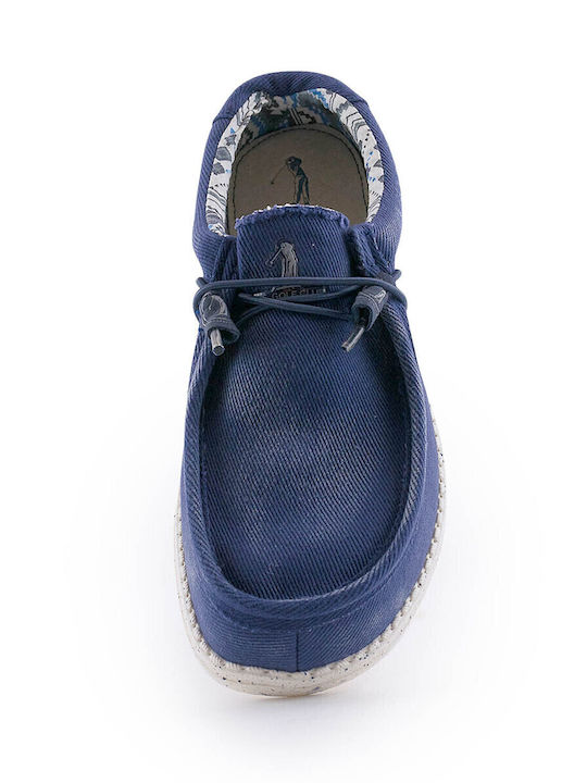Leder Herren Mokassins in Blau Farbe